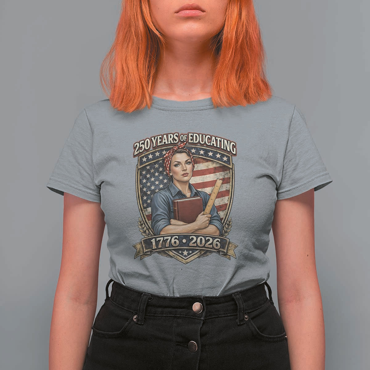 250 Years Of Educating America T Shirt For Women Proud Teacher Patriotic Gift