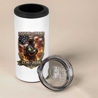 Firefighter USA 250th Anniversary Gift 4 in 1 Can Cooler Tumbler 250 Years Of Courage