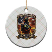 Firefighter USA 250th Anniversary Gift Ceramic Ornament 250 Years Of Courage