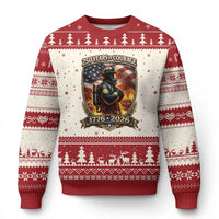 Firefighter USA 250th Anniversary Gift Ugly Christmas Sweater 250 Years Of Courage