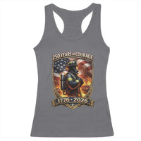 Firefighter USA 250th Anniversary Gift Racerback Tank Top 250 Years Of Courage