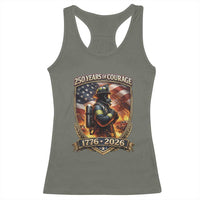 Firefighter USA 250th Anniversary Gift Racerback Tank Top 250 Years Of Courage