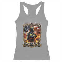Firefighter USA 250th Anniversary Gift Racerback Tank Top 250 Years Of Courage