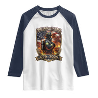 Firefighter USA 250th Anniversary Gift Raglan Shirt 250 Years Of Courage