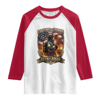 Firefighter USA 250th Anniversary Gift Raglan Shirt 250 Years Of Courage