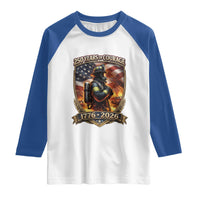 Firefighter USA 250th Anniversary Gift Raglan Shirt 250 Years Of Courage
