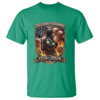 Firefighter USA 250th Anniversary Gift T Shirt 250 Years Of Courage