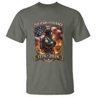 Firefighter USA 250th Anniversary Gift T Shirt 250 Years Of Courage