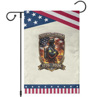 Firefighter USA 250th Anniversary Gift Patriotic Garden Flag 250 Years Of Courage