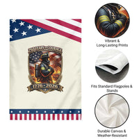 Firefighter USA 250th Anniversary Gift Patriotic Garden Flag 250 Years Of Courage