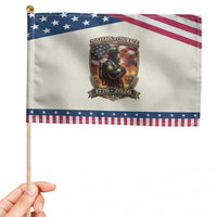 Firefighter USA 250th Anniversary Gift Patriotic Handheld Flag 250 Years Of Courage