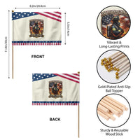 Firefighter USA 250th Anniversary Gift Patriotic Handheld Flag 250 Years Of Courage TS12