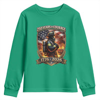 Firefighter USA 250th Anniversary Gift Youth Sweatshirt 250 Years Of Courage