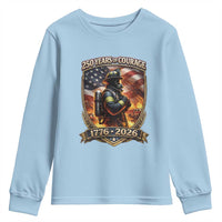 Firefighter USA 250th Anniversary Gift Youth Sweatshirt 250 Years Of Courage