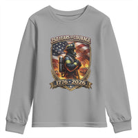 Firefighter USA 250th Anniversary Gift Youth Sweatshirt 250 Years Of Courage