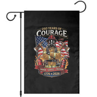Patriotic Firefighter 250 Years Of Courage USA Anniversary Gift Garden Flag