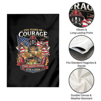 Patriotic Firefighter 250 Years Of Courage USA Anniversary Gift Garden Flag