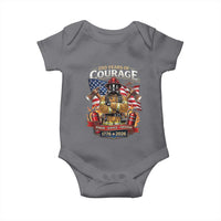 Patriotic Firefighter 250 Years Of Courage USA Anniversary Gift Baby Onesie
