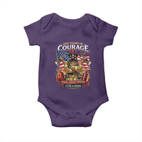 Patriotic Firefighter 250 Years Of Courage USA Anniversary Gift Baby Onesie