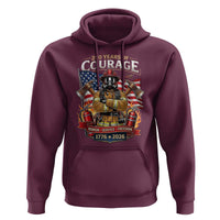 Patriotic Firefighter 250 Years Of Courage USA Anniversary Gift Hoodie