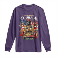 Patriotic Firefighter 250 Years Of Courage USA Anniversary Gift Long Sleeve Shirt