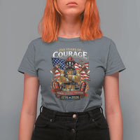Patriotic Firefighter 250 Years Of Courage USA Anniversary Gift T Shirt For Women