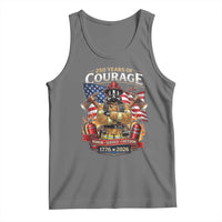 Patriotic Firefighter 250 Years Of Courage USA Anniversary Gift Tank Top