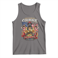Patriotic Firefighter 250 Years Of Courage USA Anniversary Gift Tank Top