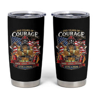 Patriotic Firefighter 250 Years Of Courage USA Anniversary Gift Tumbler Cup