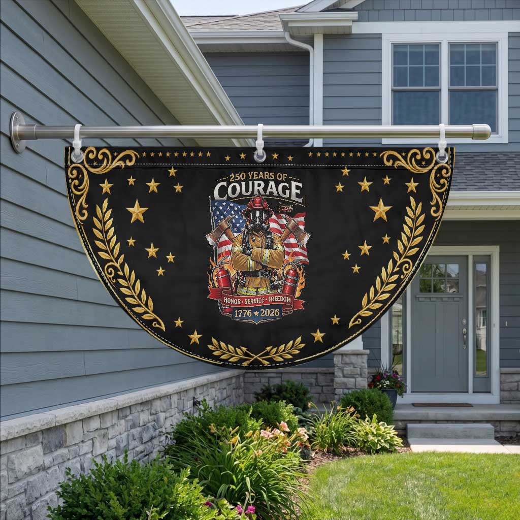 Firefighter 250 Years Of Courage USA Anniversary Gift Patriotic Fan Flag