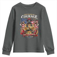 Patriotic Firefighter 250 Years Of Courage USA Anniversary Gift Youth Sweatshirt