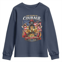 Patriotic Firefighter 250 Years Of Courage USA Anniversary Gift Youth Sweatshirt