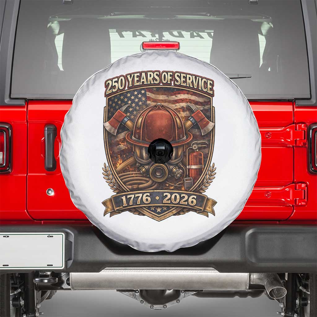 Patriotic Firefighter 250 Years Of Service USA Anniversary Gift Spare Tire Cover
