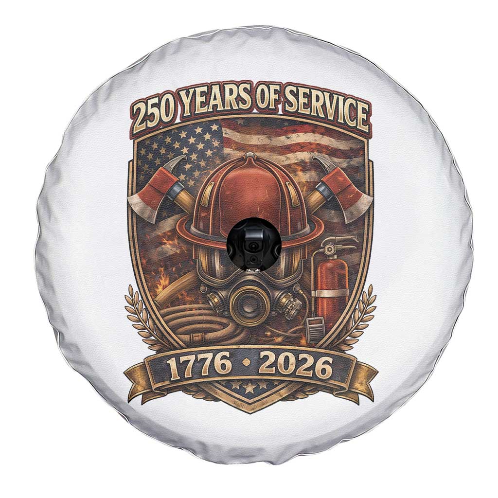 Patriotic Firefighter 250 Years Of Service USA Anniversary Gift Spare Tire Cover
