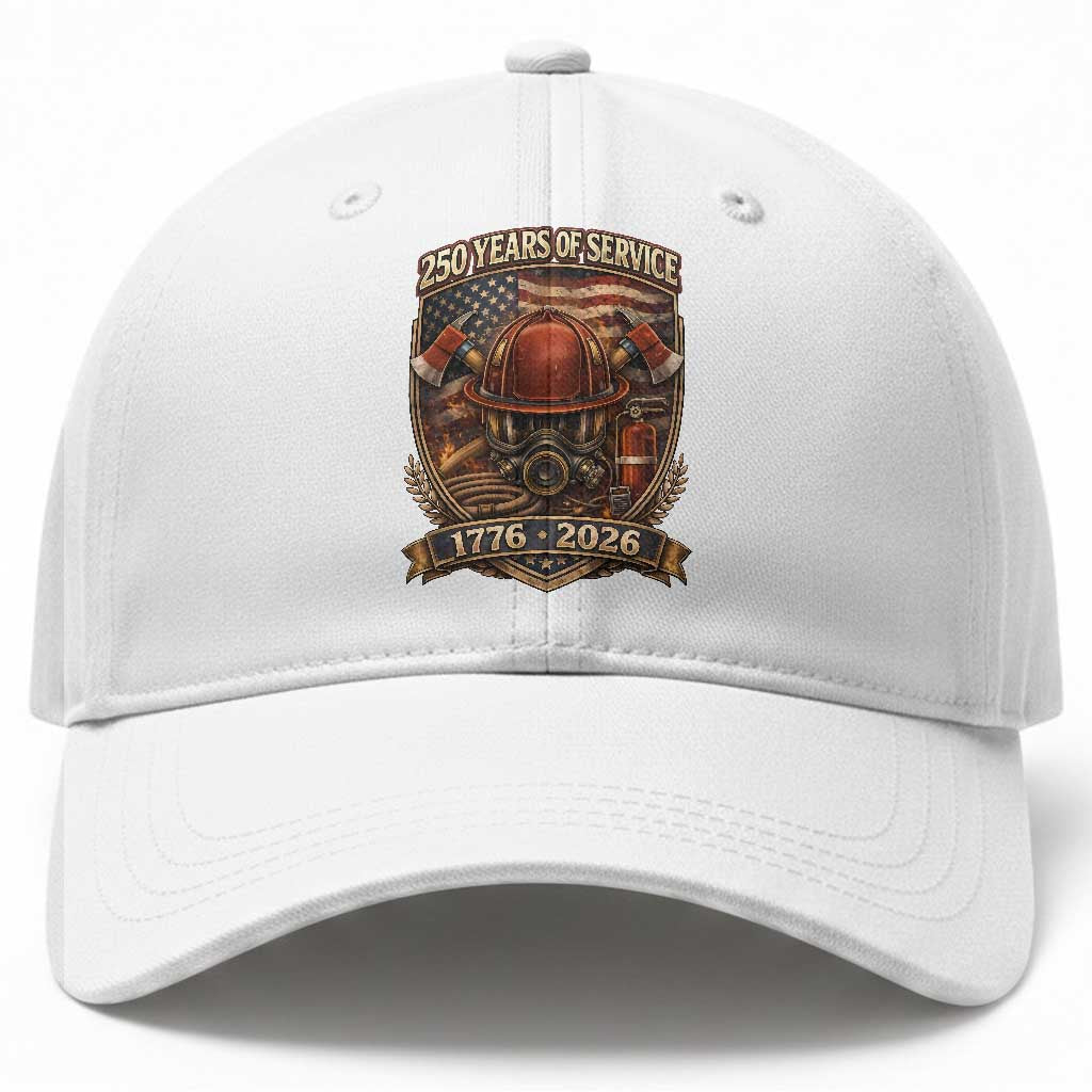 Patriotic Firefighter 250 Years Of Service USA Anniversary Gift Baseball Cap