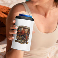 Patriotic Firefighter 250 Years Of Service USA Anniversary Gift 4 in 1 Can Cooler Tumbler