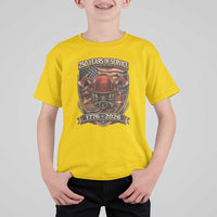 Patriotic Firefighter 250 Years Of Service USA Anniversary Gift T Shirt For Kid