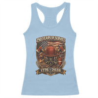 Patriotic Firefighter 250 Years Of Service USA Anniversary Gift Racerback Tank Top