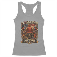 Patriotic Firefighter 250 Years Of Service USA Anniversary Gift Racerback Tank Top
