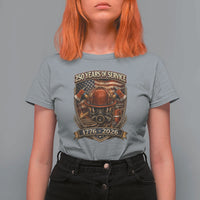 Patriotic Firefighter 250 Years Of Service USA Anniversary Gift T Shirt For Women