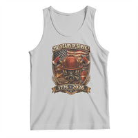 Patriotic Firefighter 250 Years Of Service USA Anniversary Gift Tank Top
