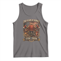 Patriotic Firefighter 250 Years Of Service USA Anniversary Gift Tank Top