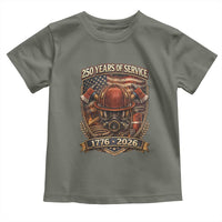 Patriotic Firefighter 250 Years Of Service USA Anniversary Gift Toddler T Shirt