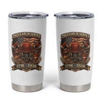 Patriotic Firefighter 250 Years Of Service USA Anniversary Gift Tumbler Cup