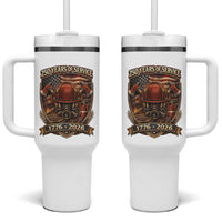 Patriotic Firefighter 250 Years Of Service USA Anniversary Gift Tumbler With Handle