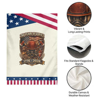 Firefighter 250 Years Of Service USA Anniversary Gift Patriotic Garden Flag
