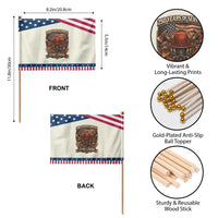Firefighter 250 Years Of Service USA Anniversary Gift Patriotic Handheld Flag TS12