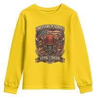 Patriotic Firefighter 250 Years Of Service USA Anniversary Gift Youth Sweatshirt