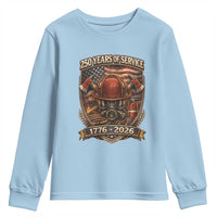 Patriotic Firefighter 250 Years Of Service USA Anniversary Gift Youth Sweatshirt