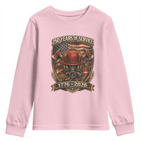 Patriotic Firefighter 250 Years Of Service USA Anniversary Gift Youth Sweatshirt